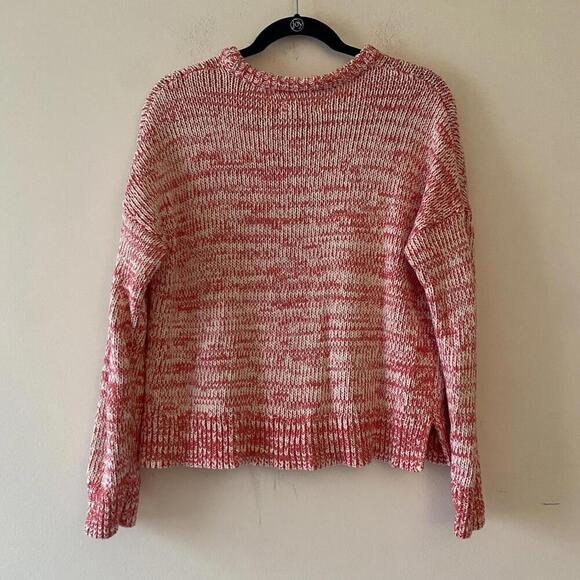 LUCKY BRAND pink and white pullover Crewneck sweater - Picture 4 of 6